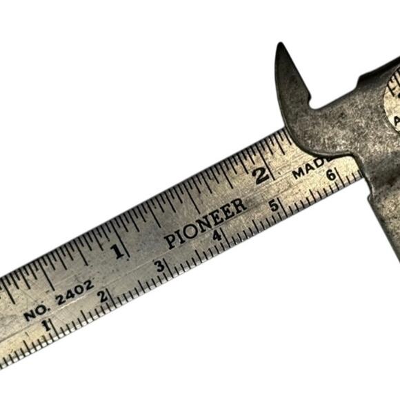 Vintage PIONEER No. 2402 Draftsman Machinist Sliding Caliper Measurement Ruler - Picture 2 of 6